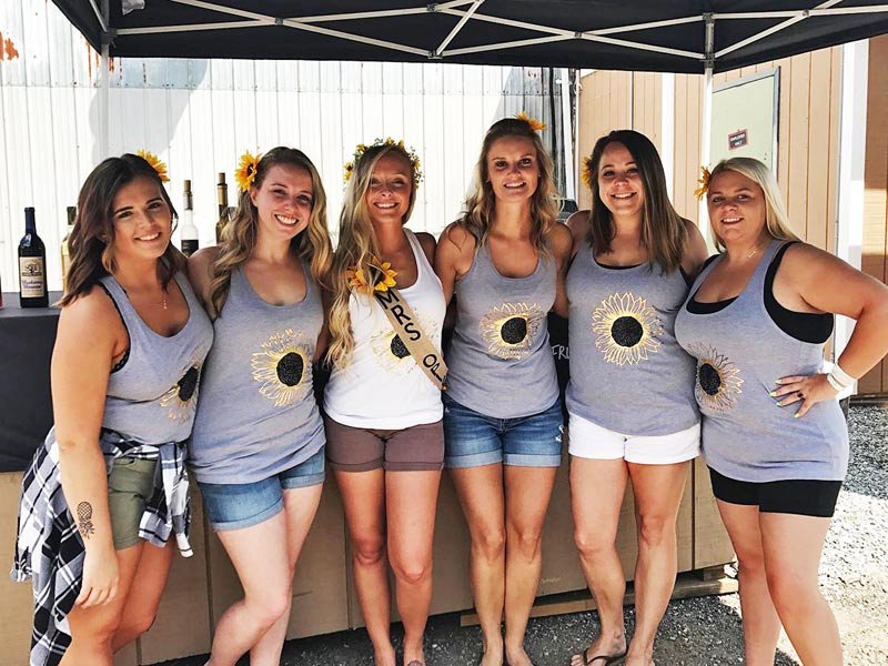 Bachelorettes at the PA Sunflower Festival (Maple Lawn Farms, PA)