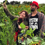 Taking selfies at the PA Sunflower Festival - Maple Lawn Farms (York County, PA)