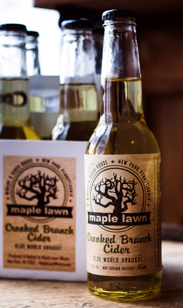 Bottles of Maple Lawn Winery Crooked Branch Cider - Maple Lawn Farms (York County, PA)